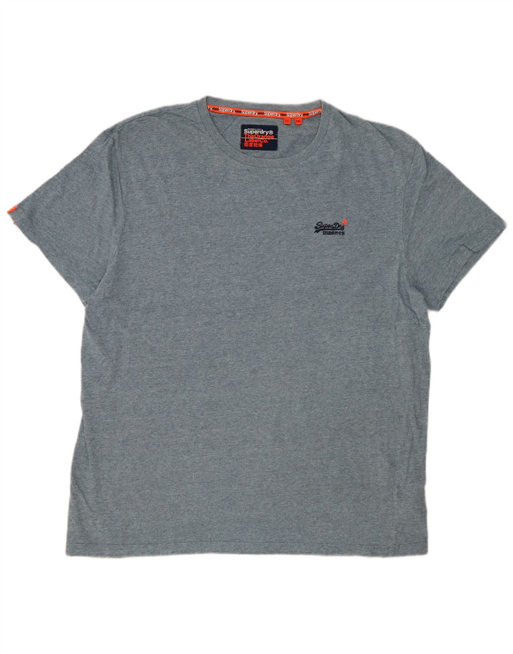 SUPERDRY tricou pentru bărbați Top 2XL albastru bumbac cu pete