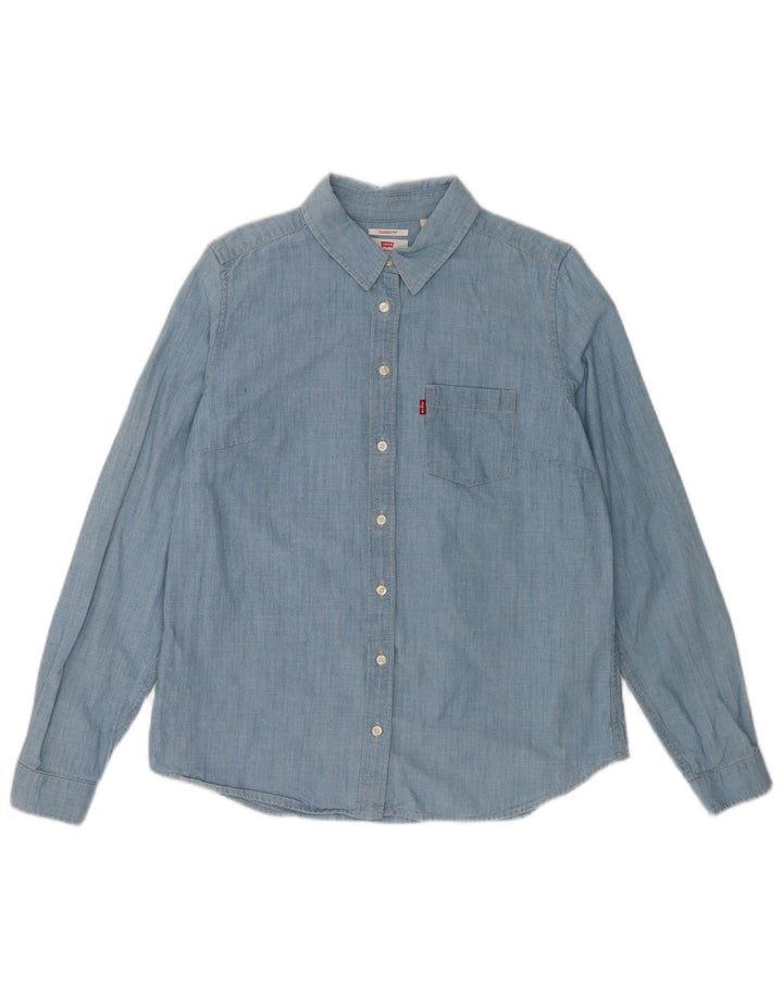 Cămașă Levi's Classic Fit UK 14 Bumbac albastru mediu