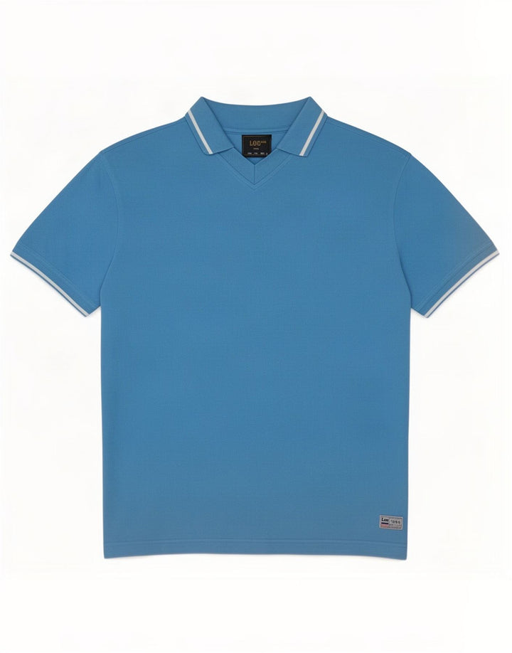 Tricou polo pentru bărbați Lee, mare, albastru, bumbac