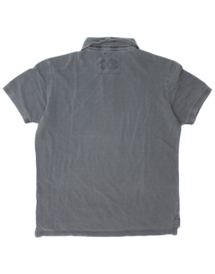 Tricou polo Henry Cottons pentru bărbați, bumbac gri mediu
