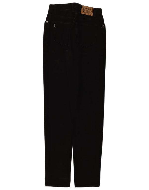 PEPE Jeans Womens Slim Talie înaltă UK 12 Medium W28 L33 Bumbac negru