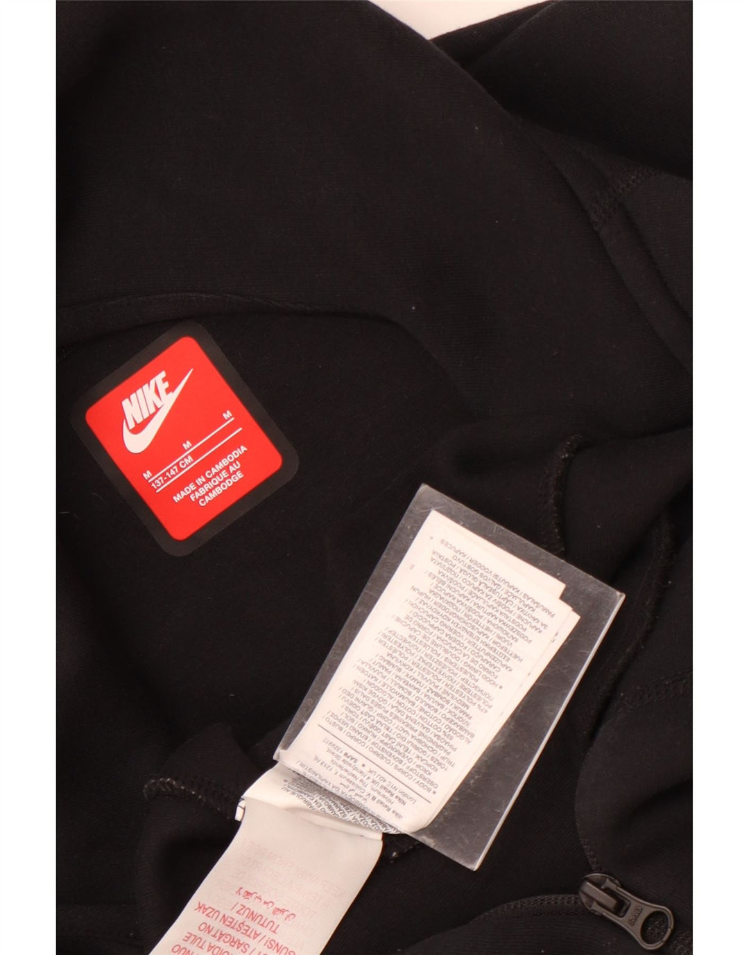 Pulover Nike pentru băieți, cu fermoar, 10-11 ani, bumbac negru mediu