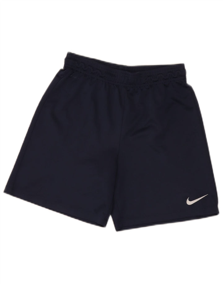 Pantaloni scurți sport Nike Dri Fit pentru băieți 12-13 ani, mari, bleumarin, poliester