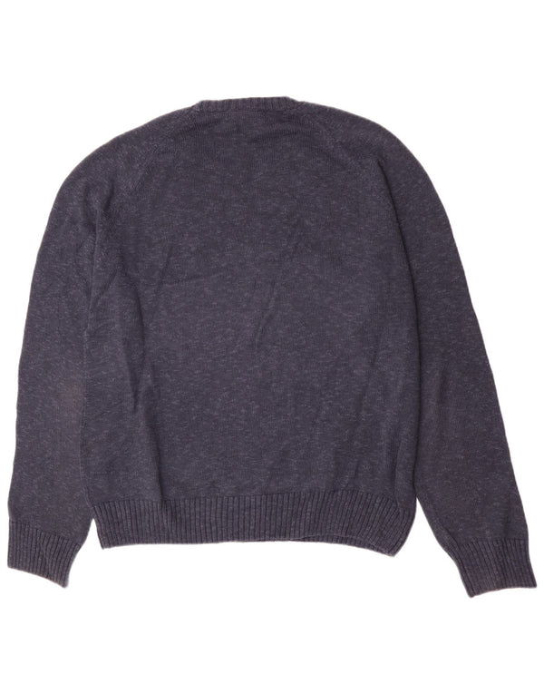Pulover pentru bărbați Timberland cu gât crew pulover XL bleumarin bumbac cu pete