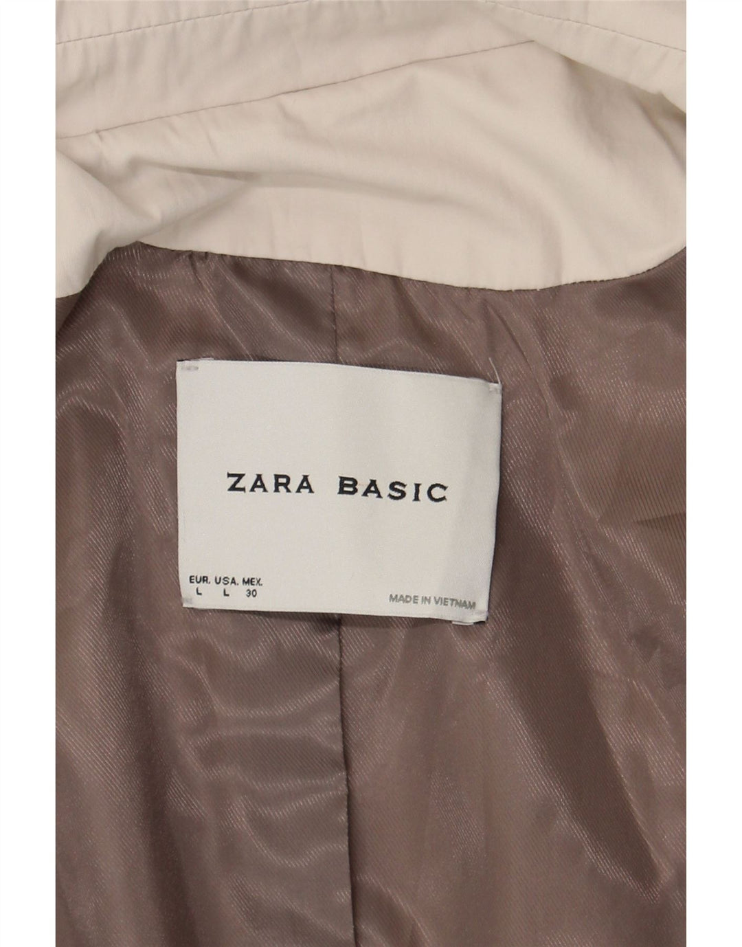 Trenci deschis pentru femei Zara UK 16, mare, alb