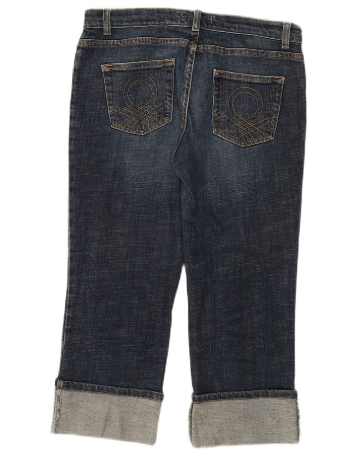 Blugi Capri pentru femei BENETTON W28 L21 albastru