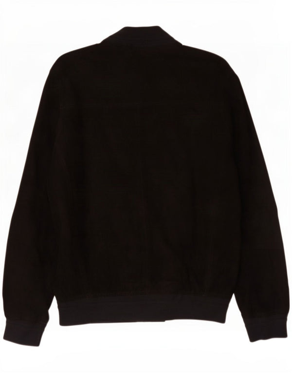 Bomber pentru bărbați din piele intoarsa Project Classico UK 40, mare, neagra