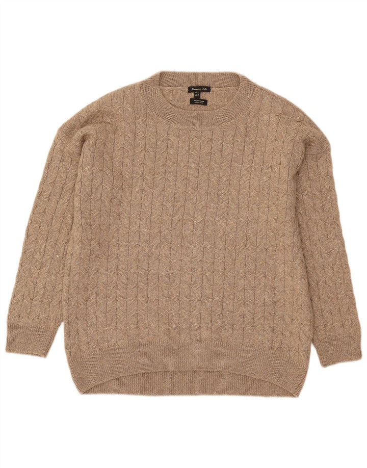 Pulover supradimensionat pentru femei Massimo Dutti cu gâtul turnat, UK 10, gri mic