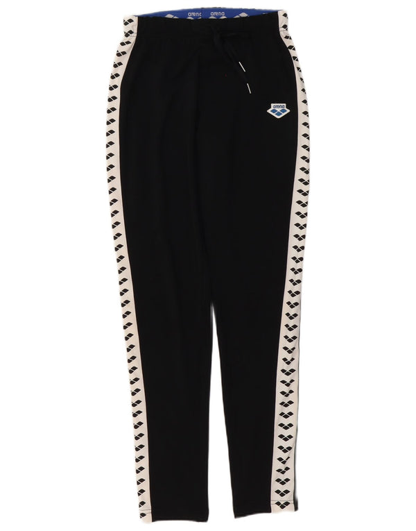 Pantaloni de trening cu grafic pentru femei Arena UK 10, negru, color block