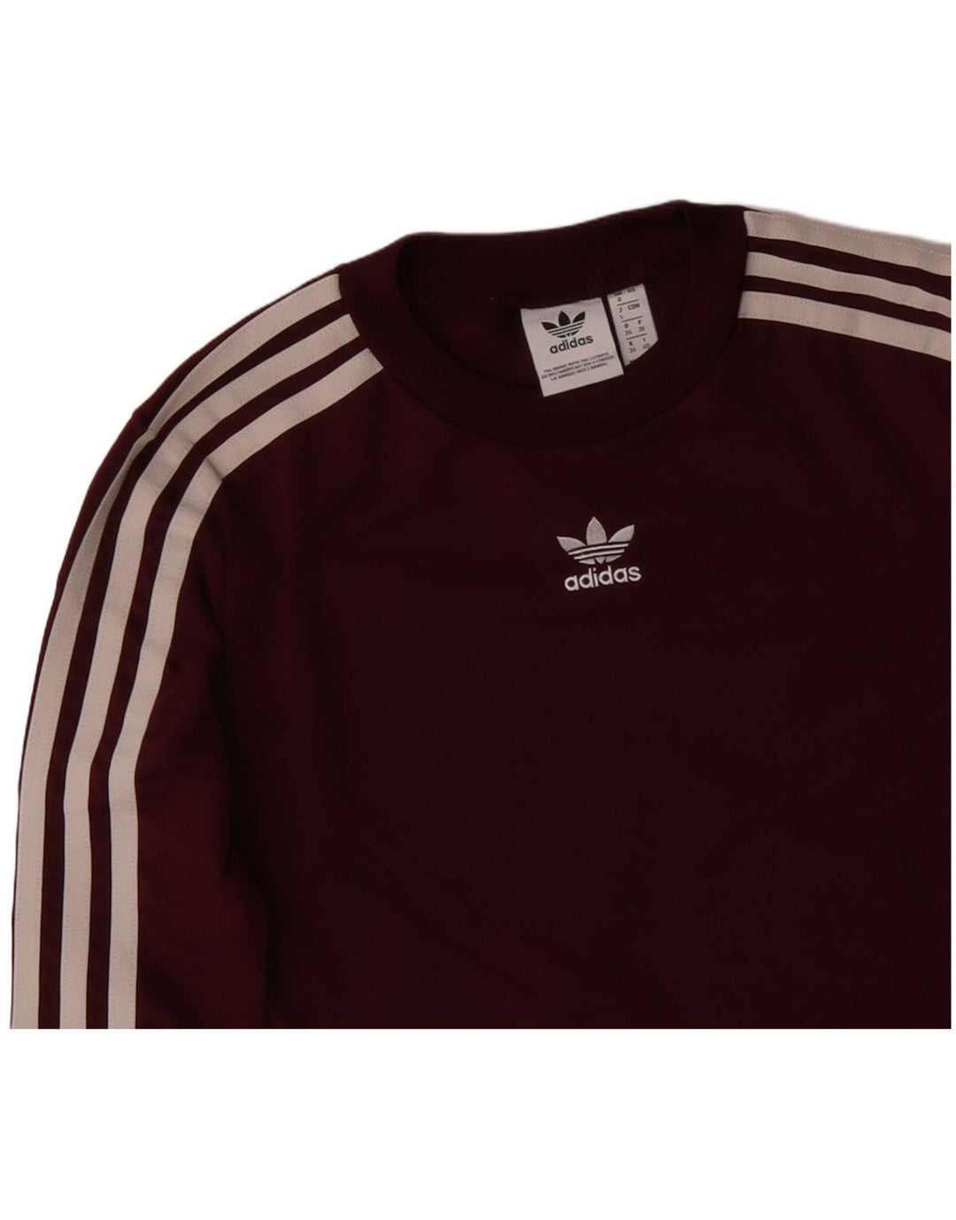 Body cu mânecă lungă pentru femei ADIDAS UK 8 mic din poliester burgundă