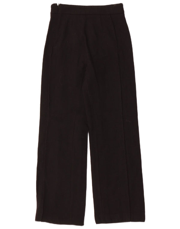 Pantaloni casual de damă vintage cu picioare largi IT 40 Small W26 L30 Negru