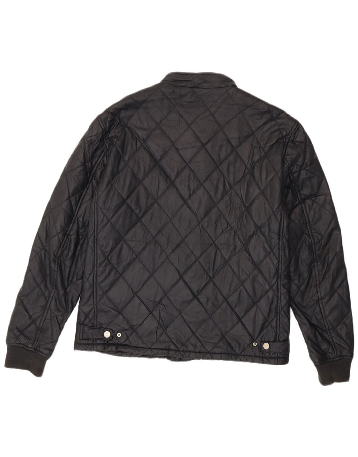 Jachetă matlasată pentru bărbați Zara UK 42 XL Poliester negru