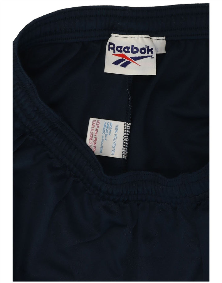 Pantaloni scurți sport grafic Reebok pentru bărbați, mari, albastru, poliester