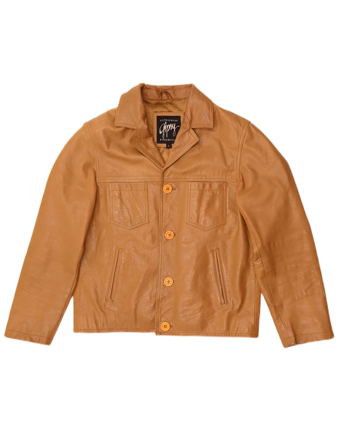 Geacă din piele pentru bărbați Gipsy UK 40, maro, piele mare