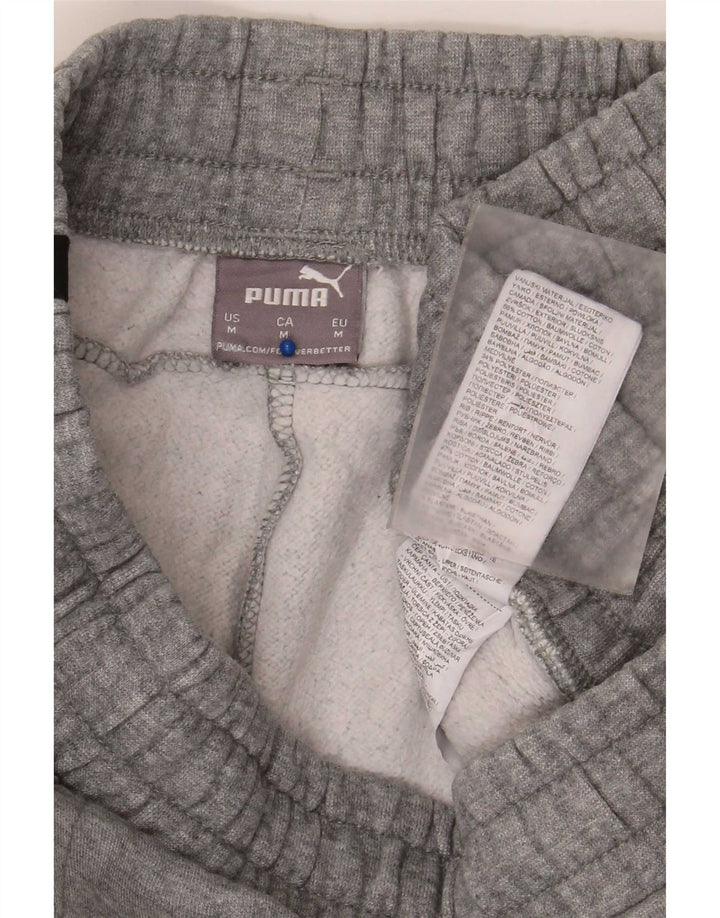 Pantaloni de trening Puma pentru bărbați Joggeri din bumbac cu pete gri medii