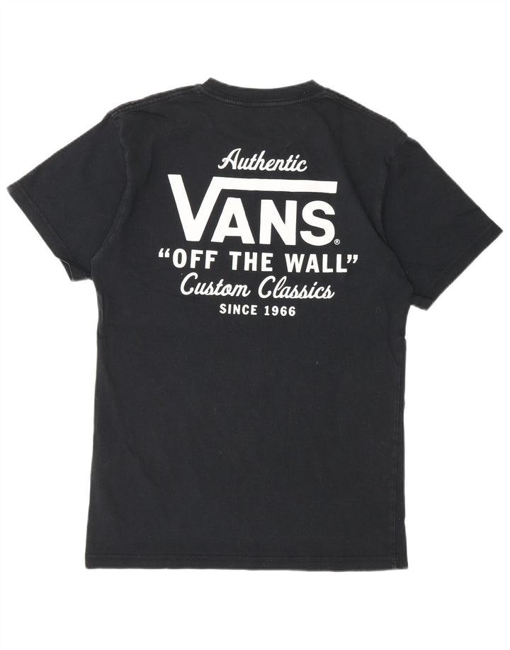 VANS Mens Graphic T-Shirt Top Small Navy Blue Cotton