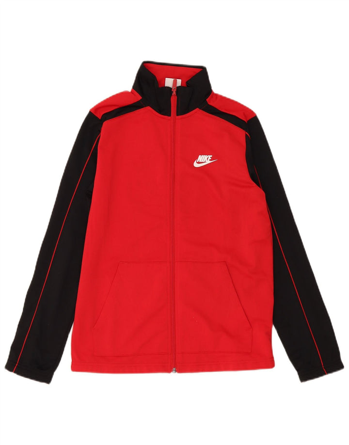 Jachetă de trening pentru băieți Nike 12-13 ani, mare, roșu, poliester color bloc