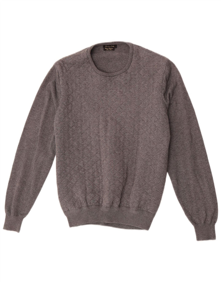 Pulover Massimo Dutti pentru damă, cu gât turnut, pulover UK 14, poliester gri mediu