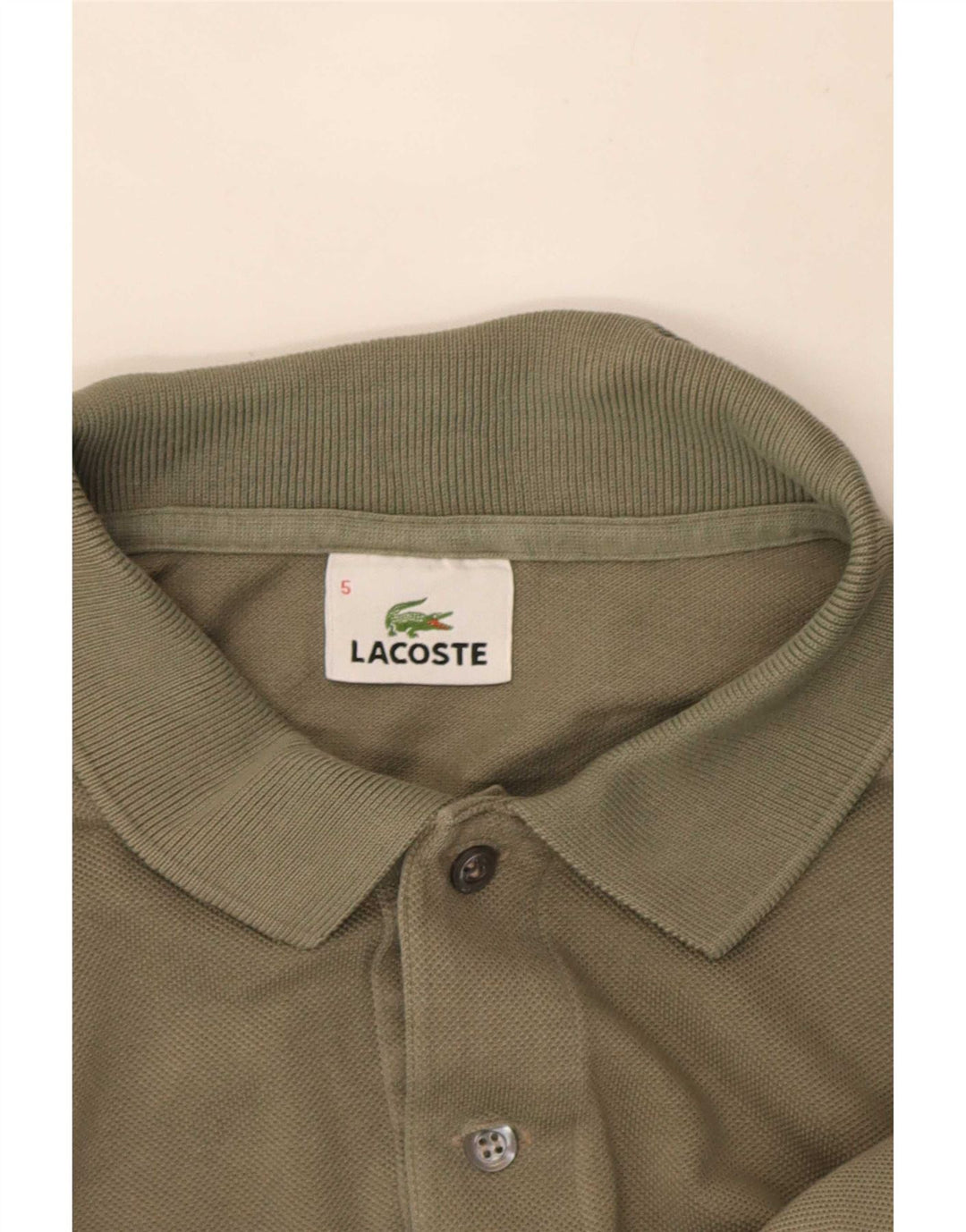 Tricou polo Lacoste pentru bărbați mărimea 5 mare bumbac kaki