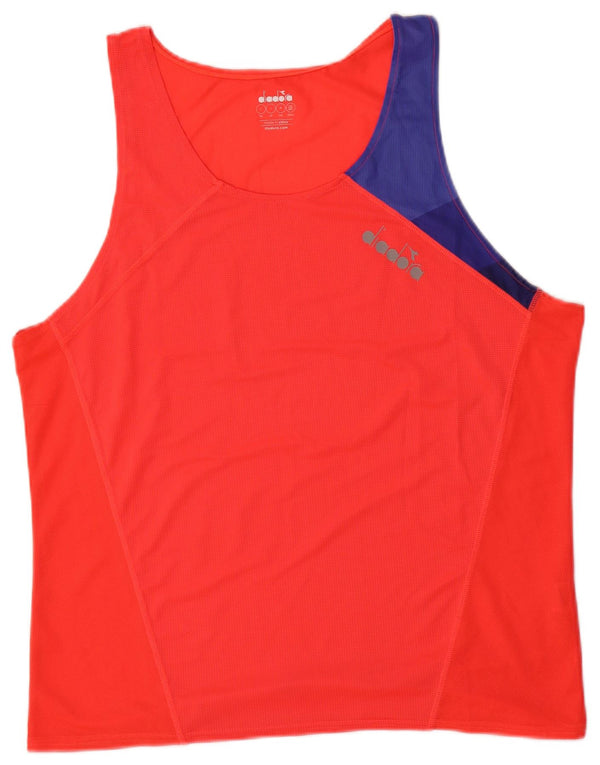 DIADORA Vest Top pentru femei UK 16, mare, roșu, poliester color bloc