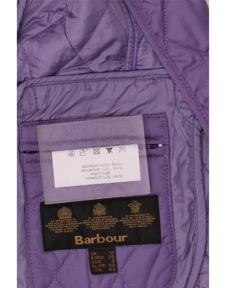 Jachetă matlasată Barbour pentru femei UK 12 Poliester violet mediu