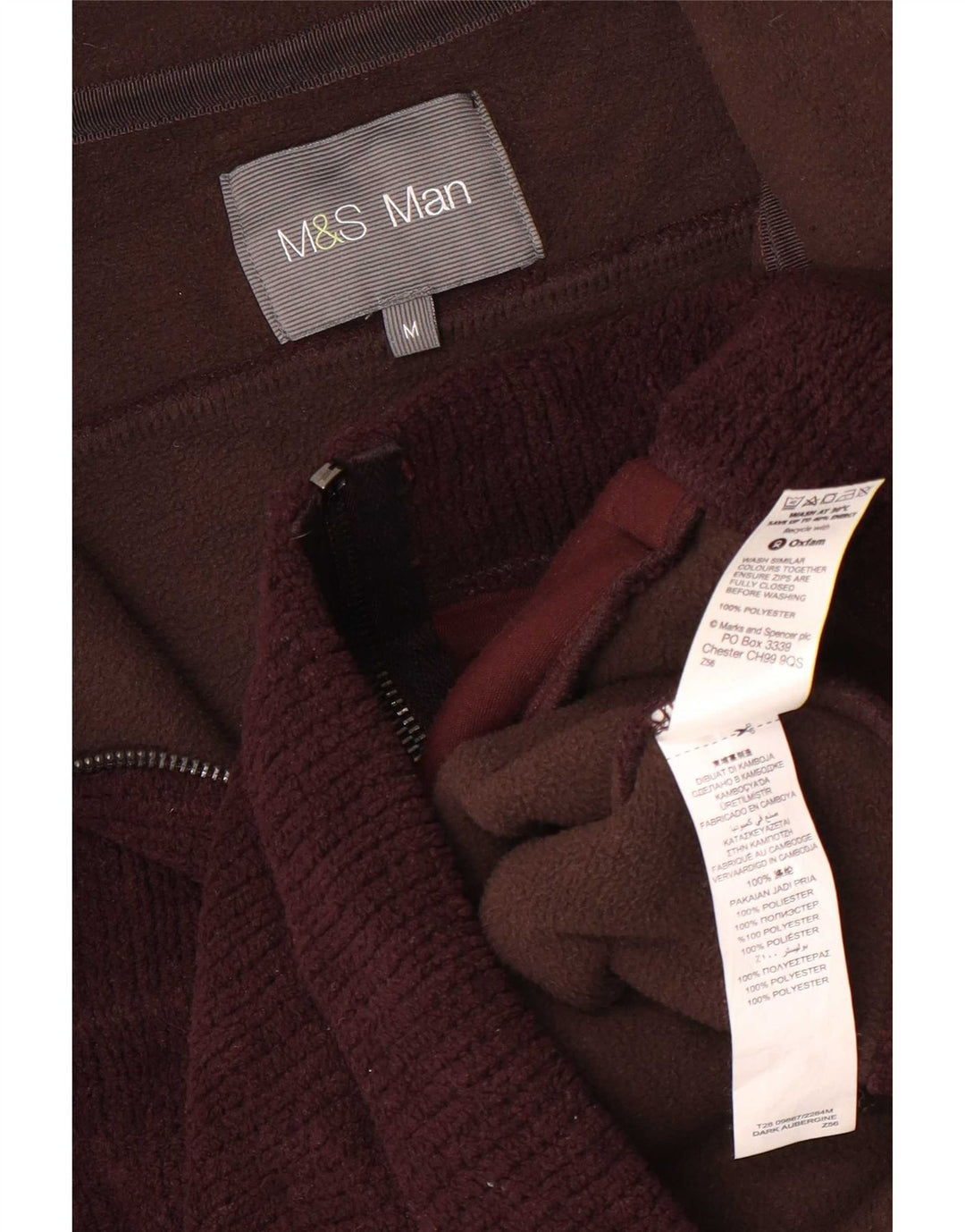 Jachetă pentru bărbați Marks & Spencer din lână UK 38 Poliester maro mediu