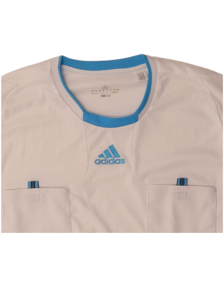 ADIDAS Climacool Top mânecă lungă XL, alb, poliester color bloc