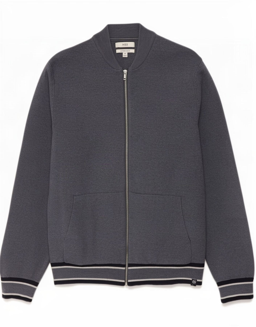Pulover cardigan pentru bărbați Marks & Spencer, poliester cu dungi albastre 2XL