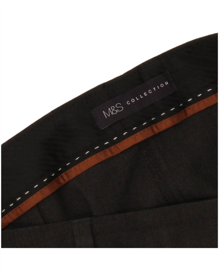 Pantaloni tăiați drepti pentru femei Marks & Spencer W34 L26 gri