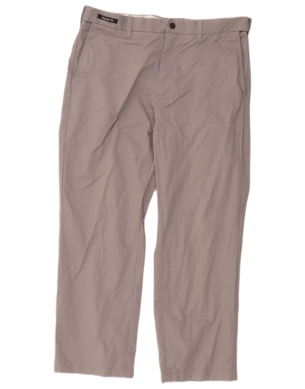 Marks & Spencer Pantaloni Chino Drepți Blue Harbour pentru bărbați W36 L29 gri
