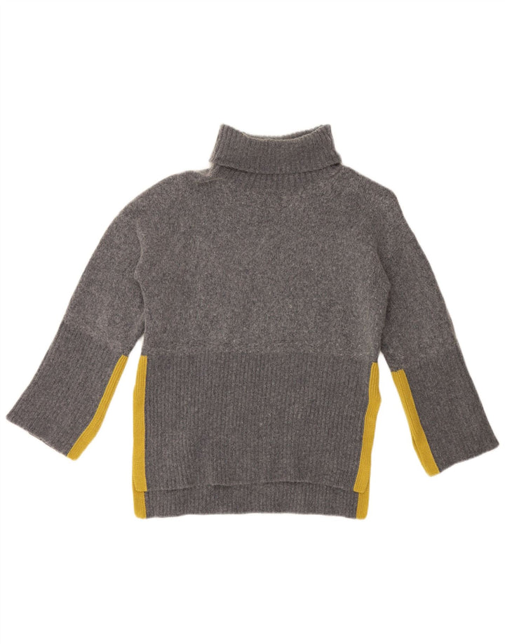 Pulover cu Guler Rulat pentru Femei White Stuff, Mărimea UK 10, Mic, Gri Colorblock