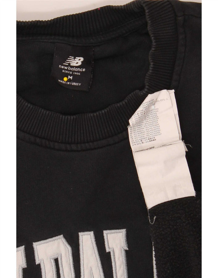 Pulover grafic pentru bărbați New Balance, bumbac mediu negru