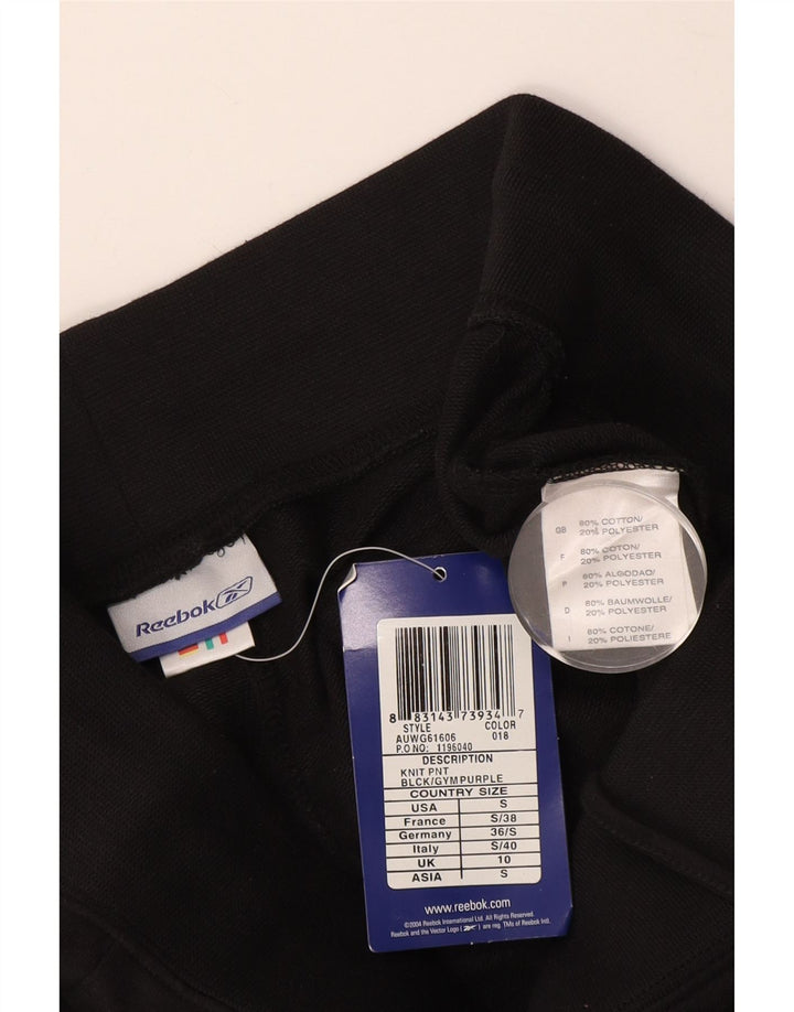 Pantaloni de trening Reebok pentru femei UK 10 Small Black Bumbac