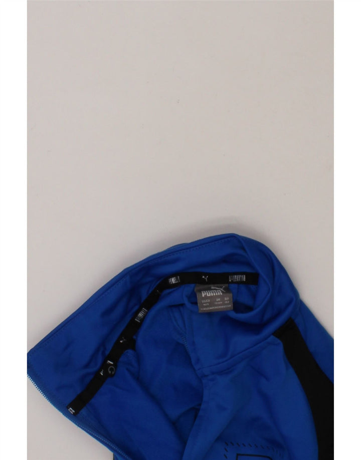 PUMA Boys Graphic Tracksuit Top Jacket 11-12 Years  Blue Colourblock Vintage Puma and Second-Hand Puma from Messina Hembry 