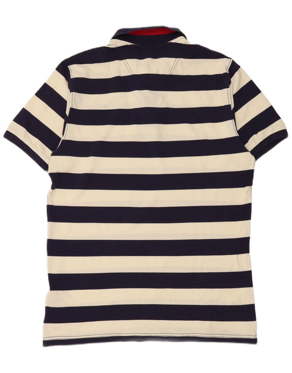Tricou polo pentru bărbați Joules cu mânecă scurtă, cu tăiere clasică, în dungi mari, albastru