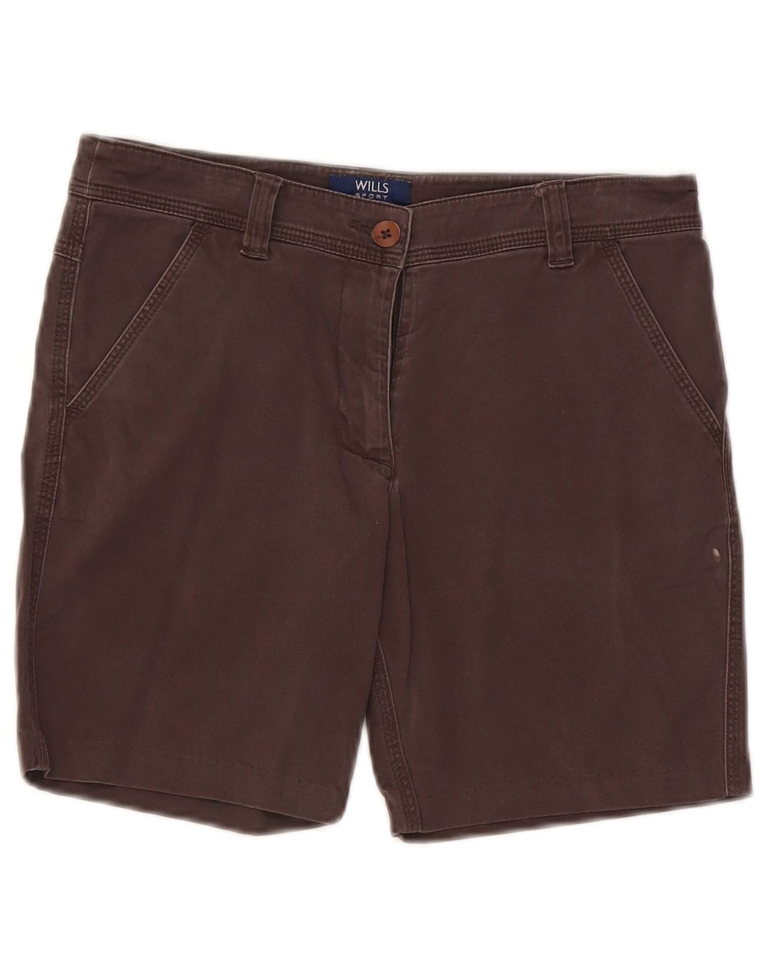 Pantaloni scurti chino vintage pentru femei W28 bumbac gri mediu