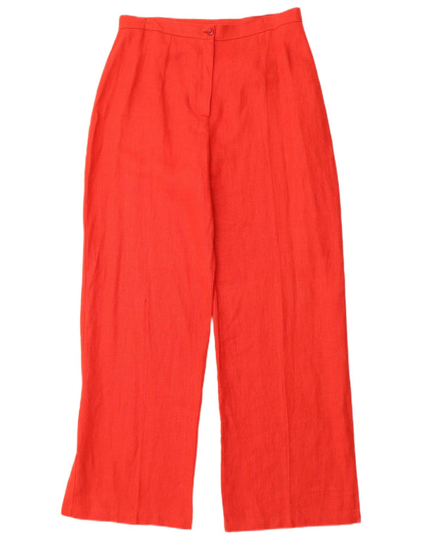 Pantaloni casual SASHA Bootcut pentru femei UK 14 Medium W30 L29 Red Linen