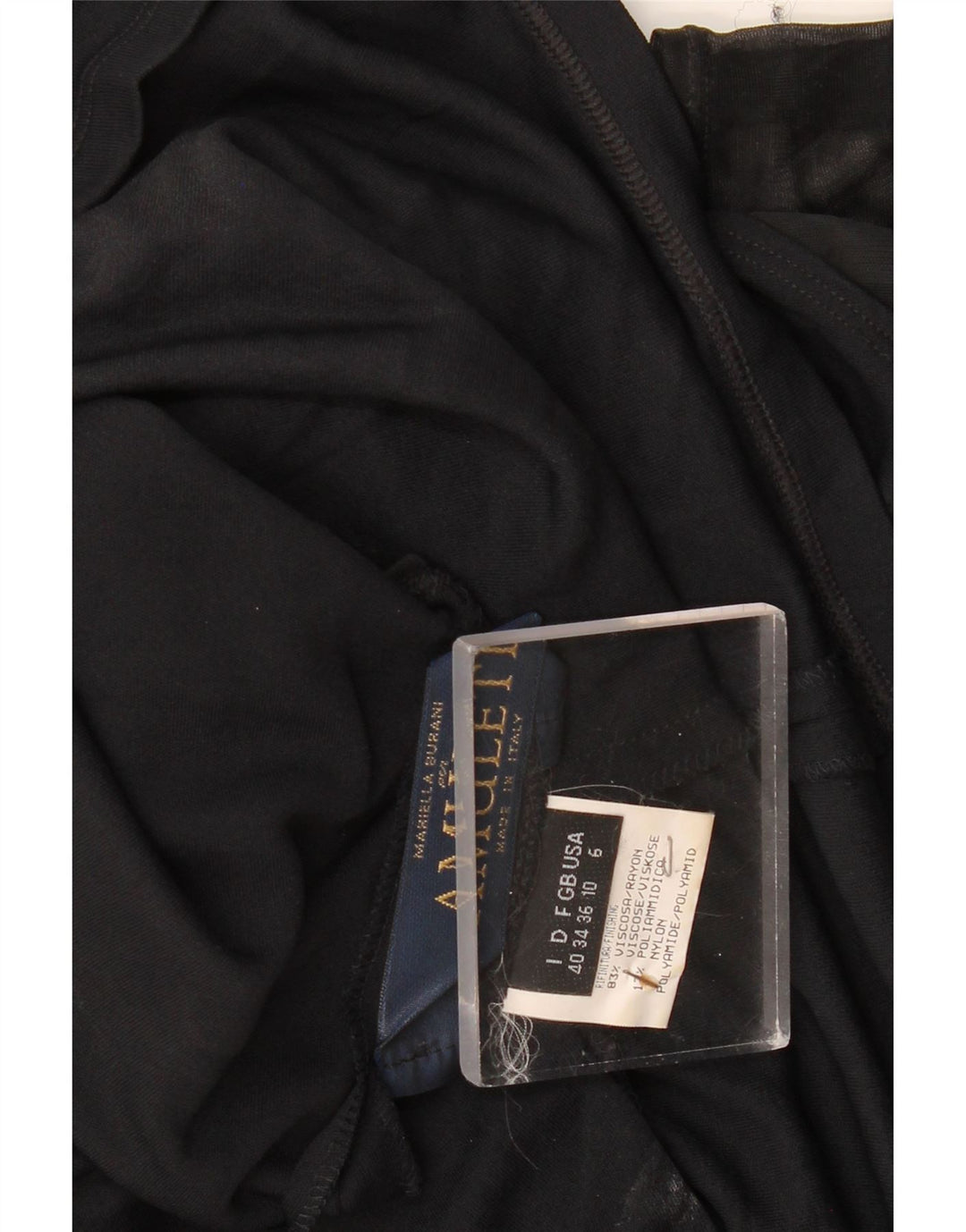 AMULETI Rochie A-Line fără mâneci pentru femei UK 10 Small Black Viscose