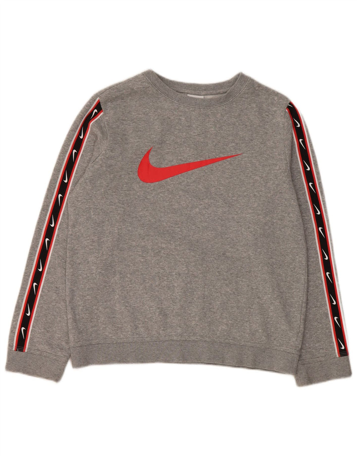 Pulover Nike pentru băieți cu grafică, 12-13 ani, mare, gri