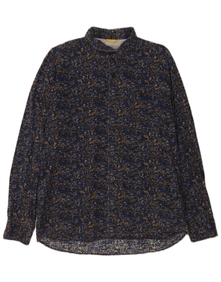 Cămașă Camel Active pentru bărbați, mare, albastru, bumbac floral