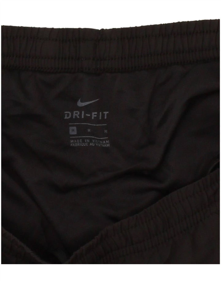 NIKE Womens Sport Shorts UK 14 Medium  Black Colourblock Polyester