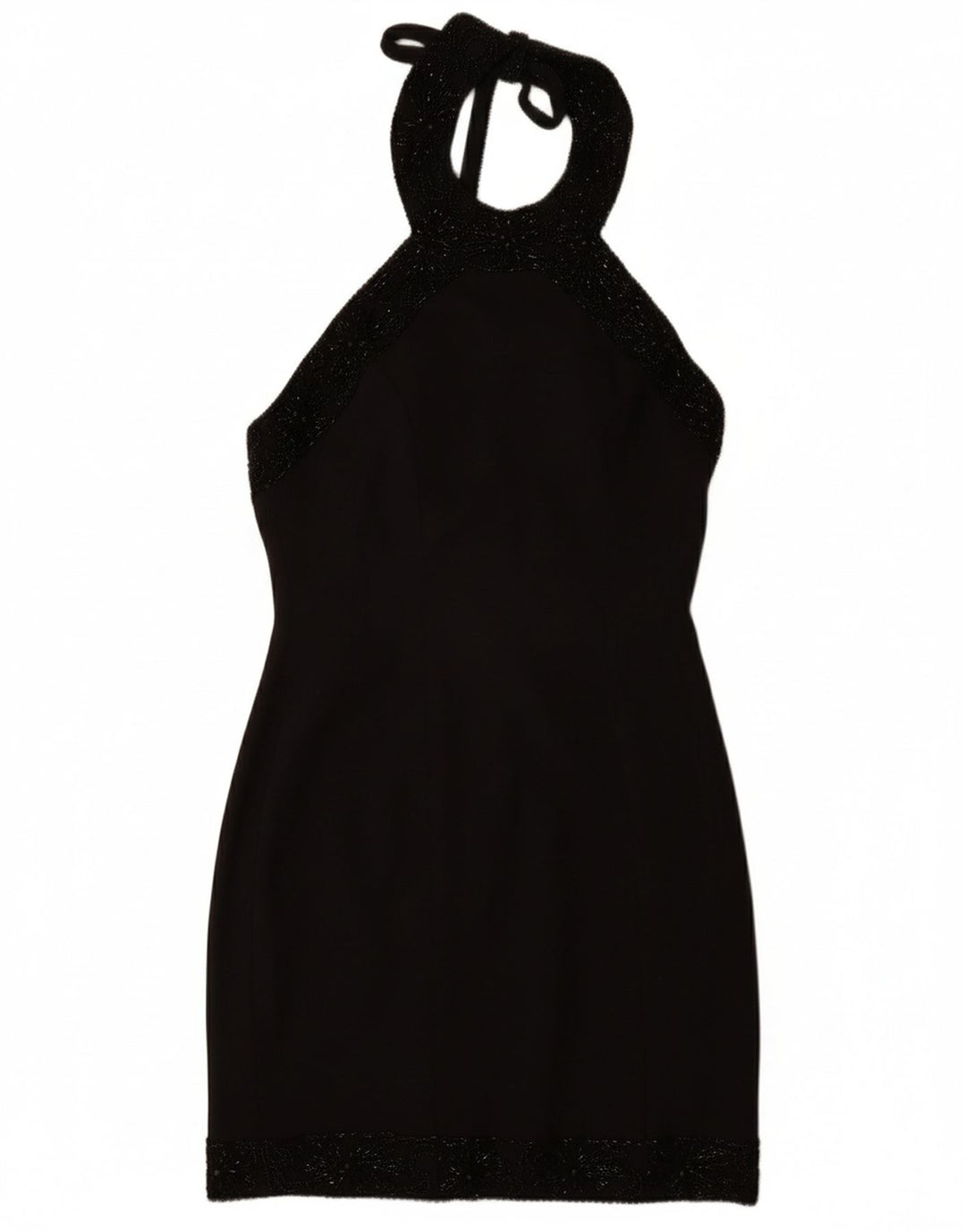 VINTAGE Rochie Halter pentru femei UK 12 Medium Black