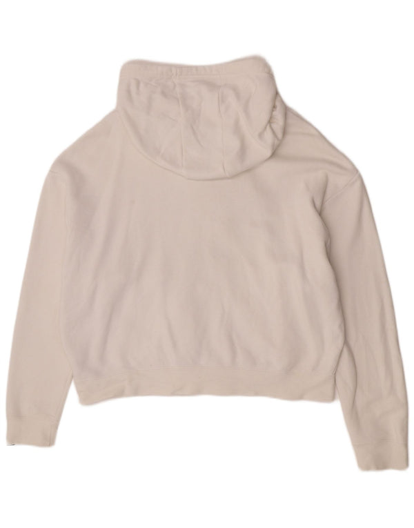 Pulover Nike Crop Graphic Oversized, cu fermoar, pentru femei UK 16 Large White