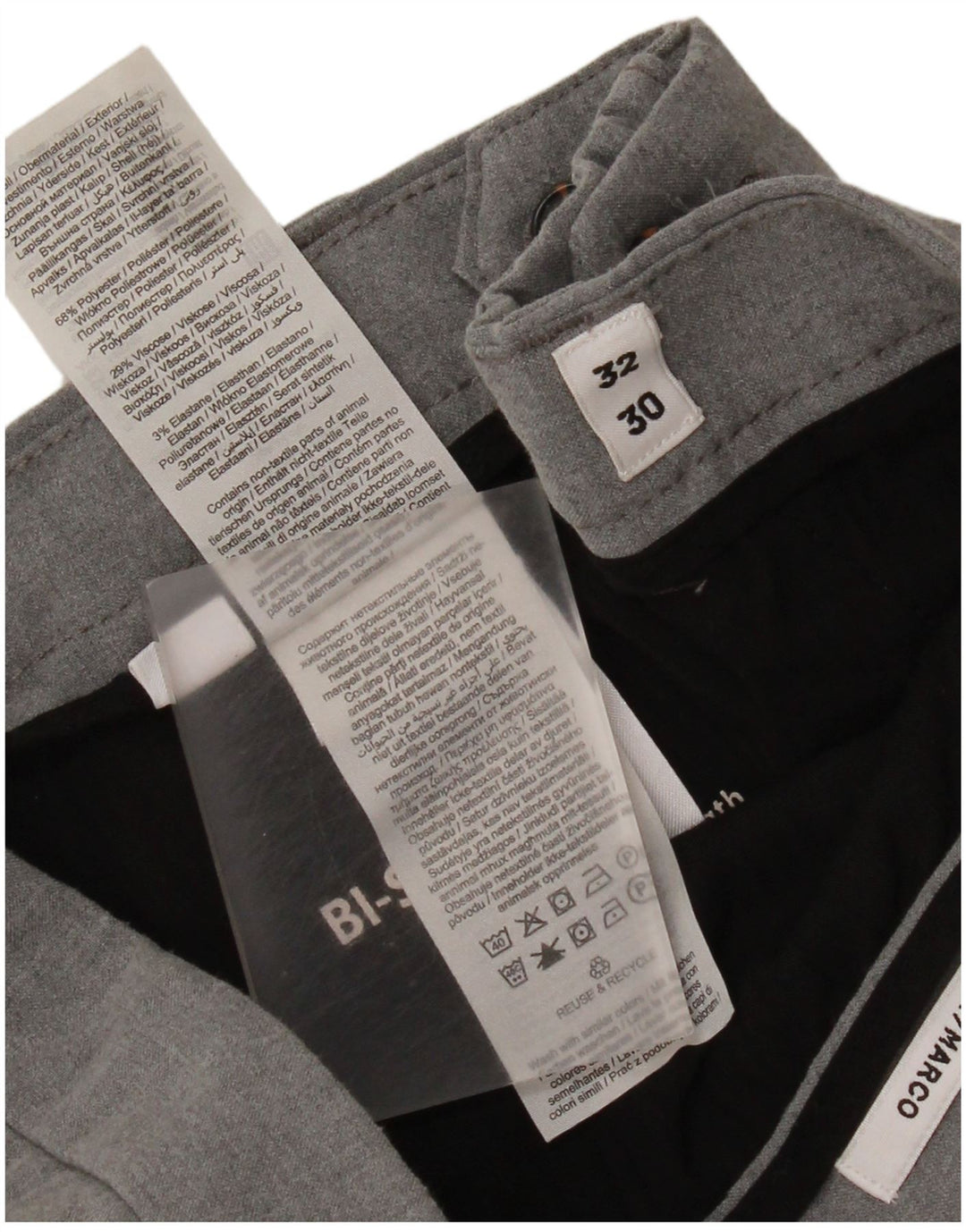 Pantaloni chino Jack & Jones Marco Slim Fit pentru bărbați L32 L30 poliester gri