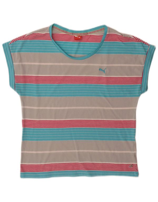 Puma Tricou Femei Top UK 12 Medium Multicolore Dungi