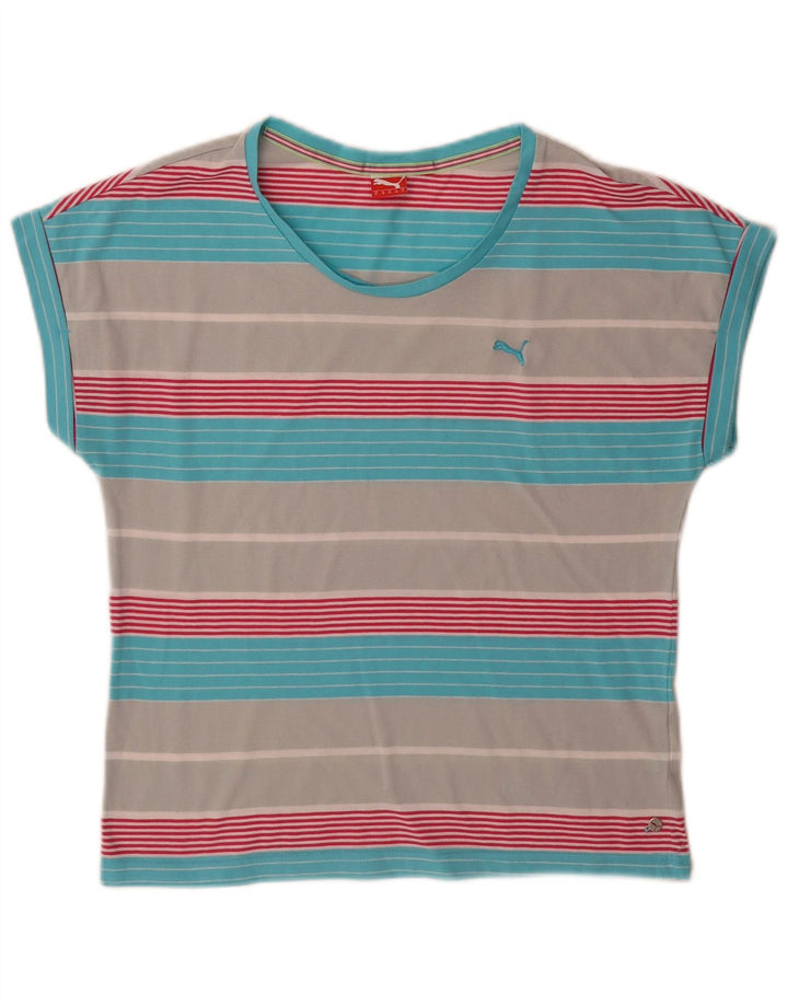 Puma Tricou Femei Top UK 12 Medium Multicolore Dungi