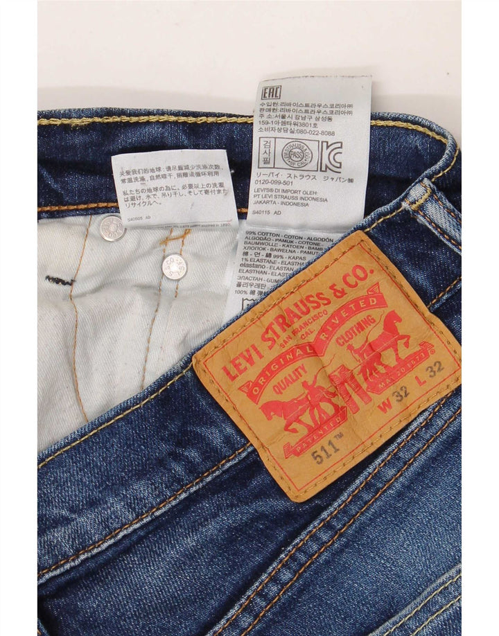 Blugi Levi's 511 Slim pentru bărbați W32 L28 Bumbac albastru