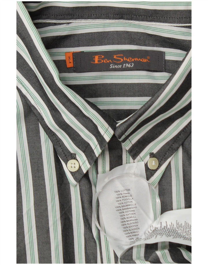 Cămașă pentru bărbați Ben Sherman XL, bumbac cu dungi gri