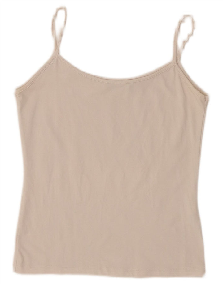 Top camis pentru femei Zara UK 12 Medium Bej Nylon