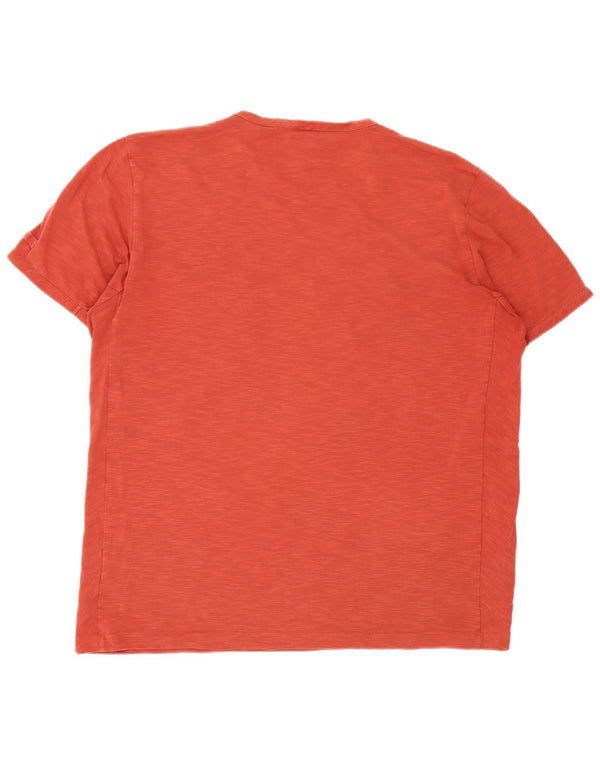 Tricou pentru bărbați Hugo Boss Slim Fit Top 2XL Portocaliu bumbac cu pete